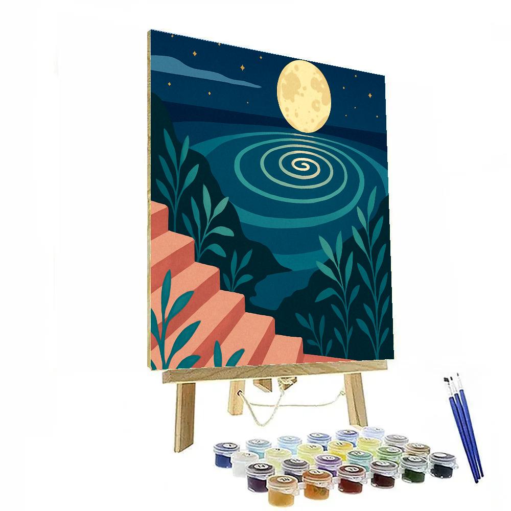 Tide Map Garden Beneath The Moon paint by number