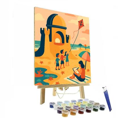 Sandcastle Observatory On The Beach At Dusk Paint by numbers kits