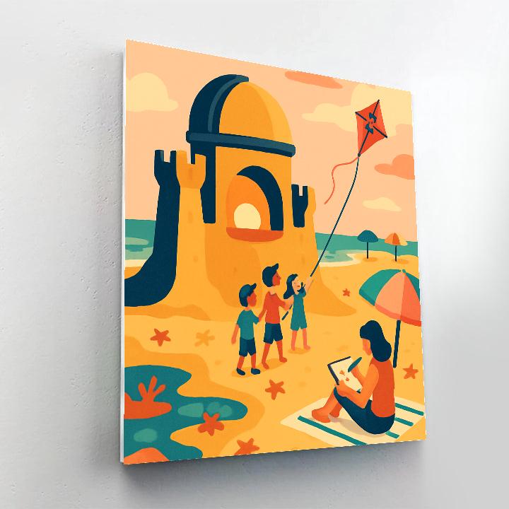 Sandcastle Observatory On The Beach At Dusk Paint by numbers kits