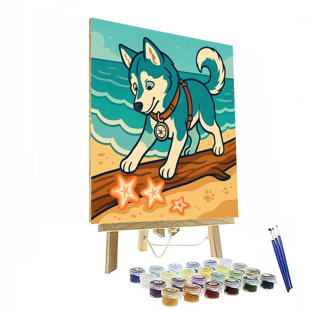 Tidal Compass Dog Expedition paint by color
