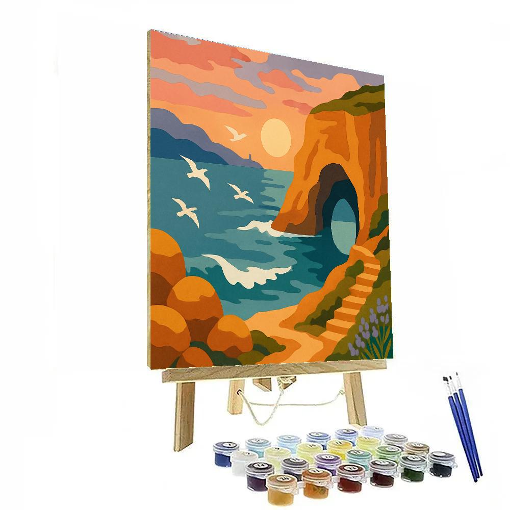 Tideglass Coastline In Landscape Glow painting number kit
