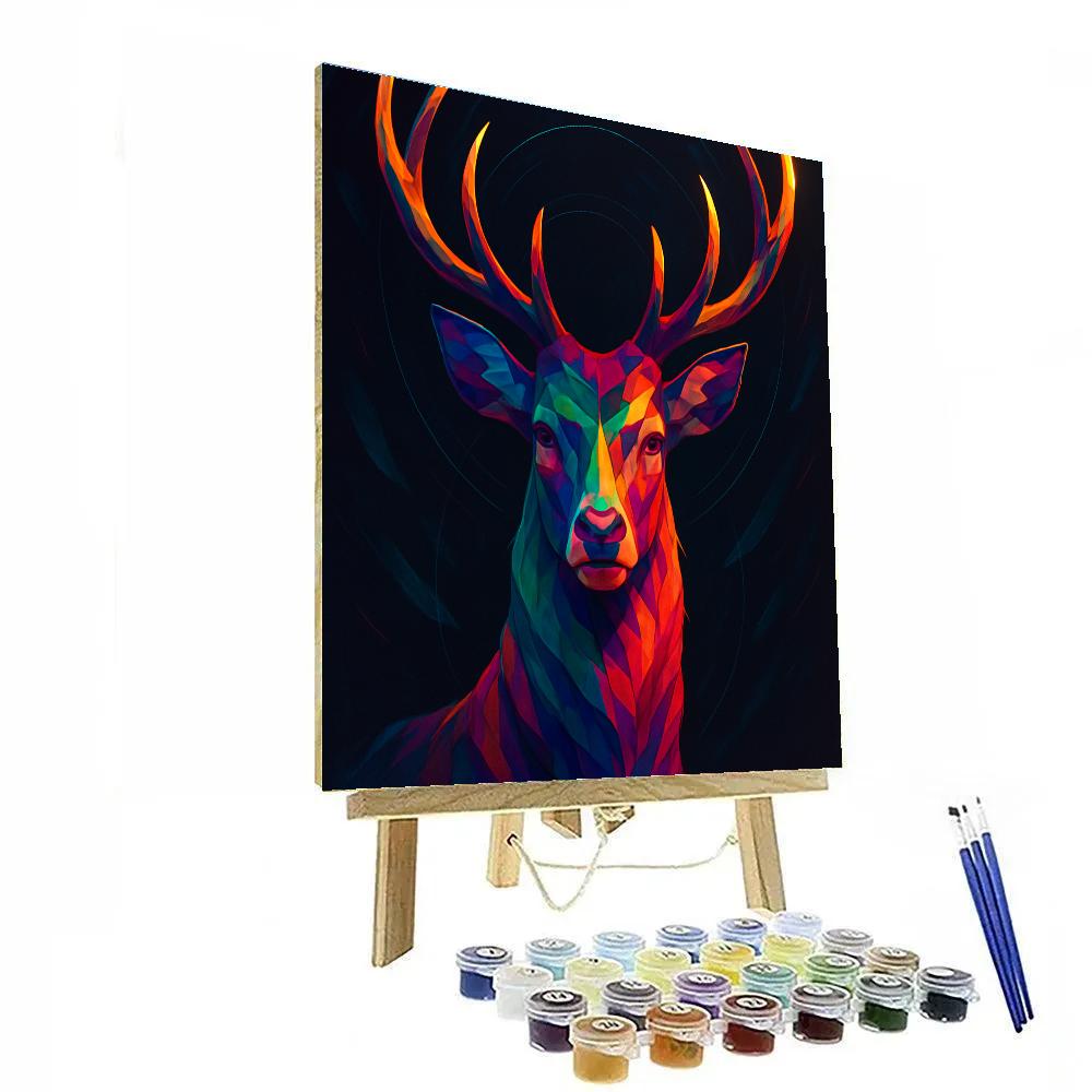 Prismatic Aether Stag DIY paint by numbers