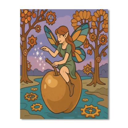 Clockwork Orchard Fairy painting number kit