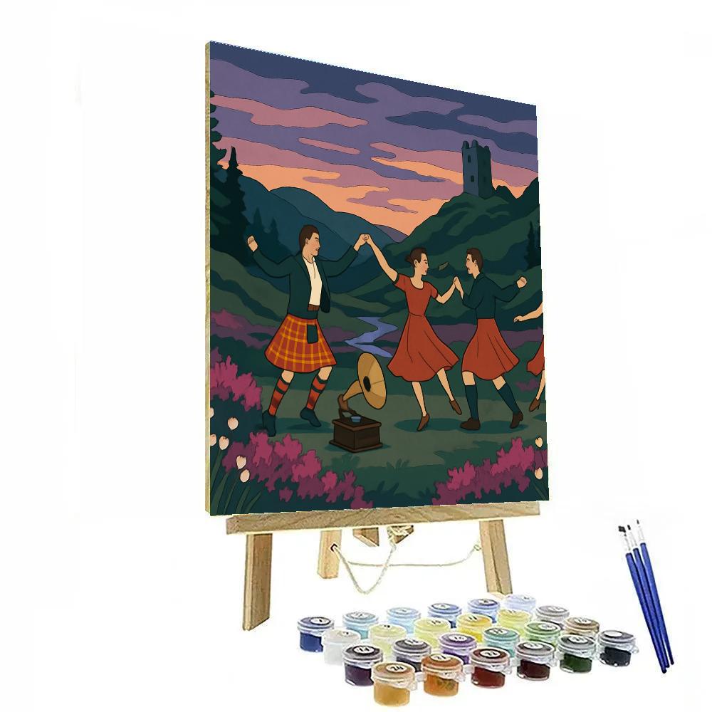 Starlit Ceilidh In Scotland Glen paint by number