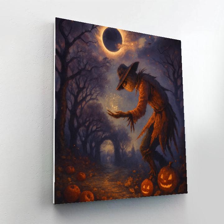 Harvest Eclipse Over The Hollow Orchard Paint by numbers art