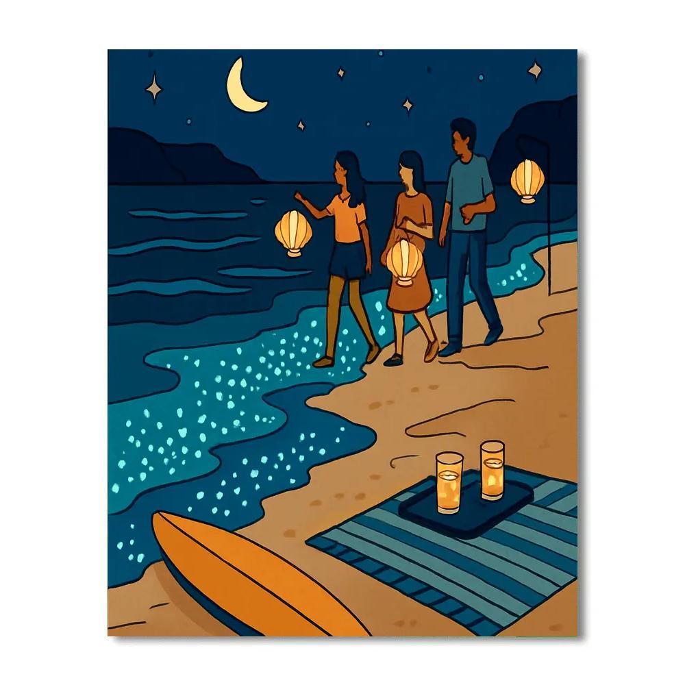 Beach-Lantern Reef Parade Painting by numbers kit