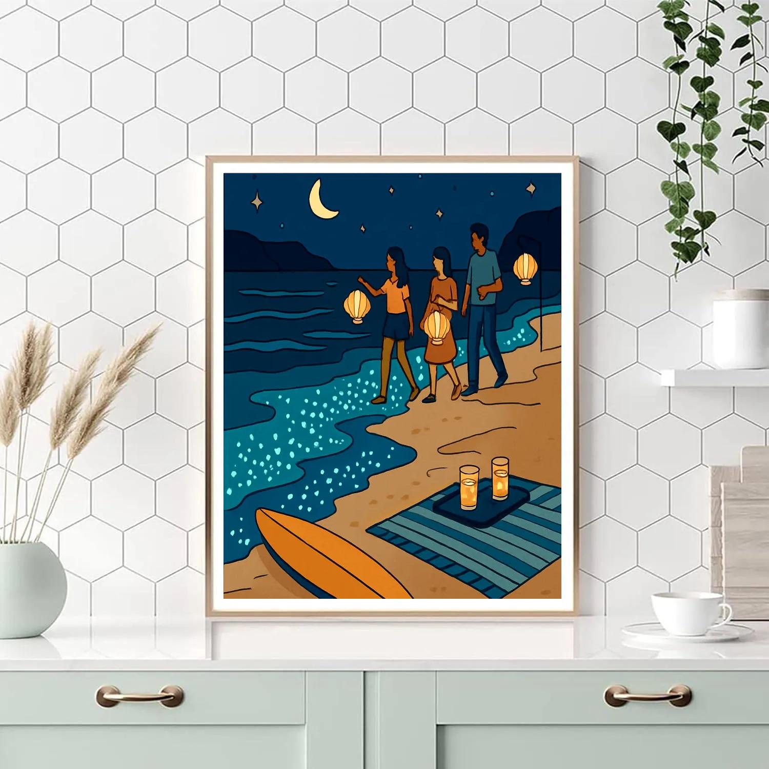 Beach-Lantern Reef Parade Painting by numbers kit