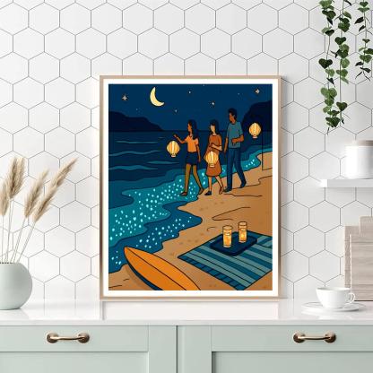 Beach-Lantern Reef Parade Painting by numbers kit