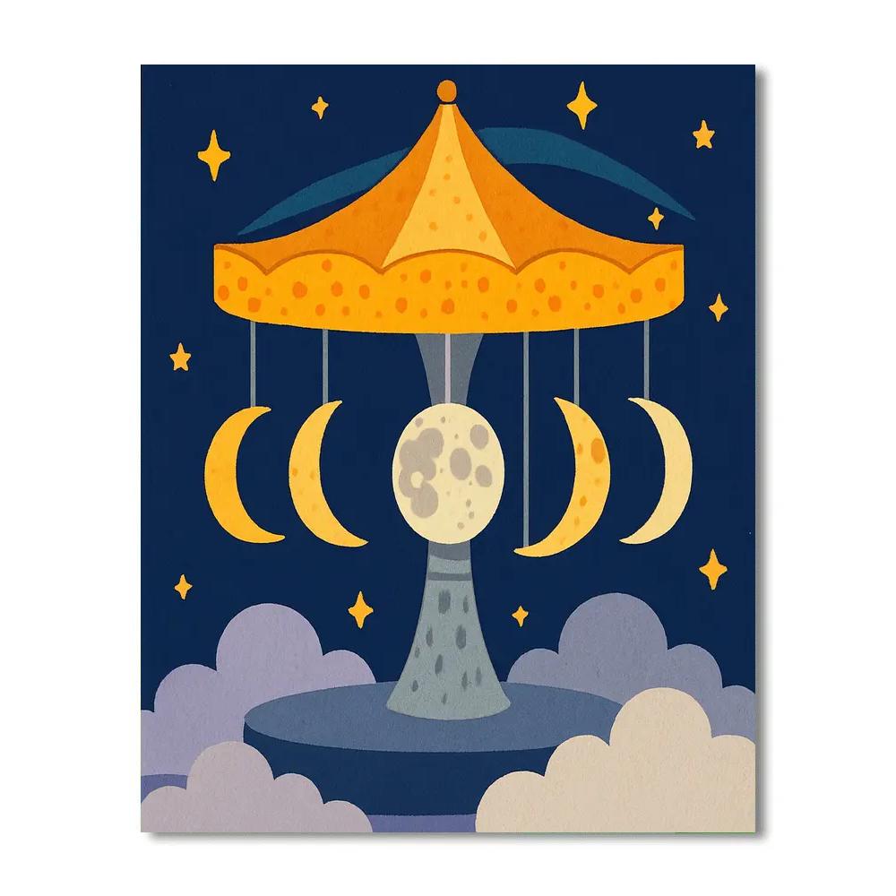 Moonwoven Carousel Of Phases Paint by numbers kits
