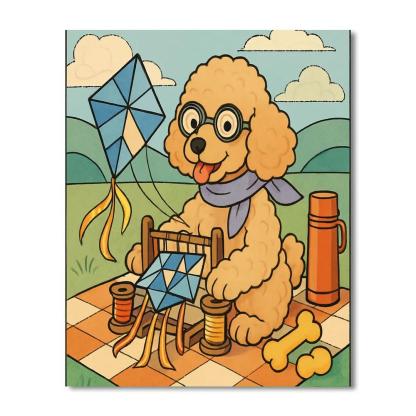 Sky Loom Picnic With Dog Paint by numbers kits