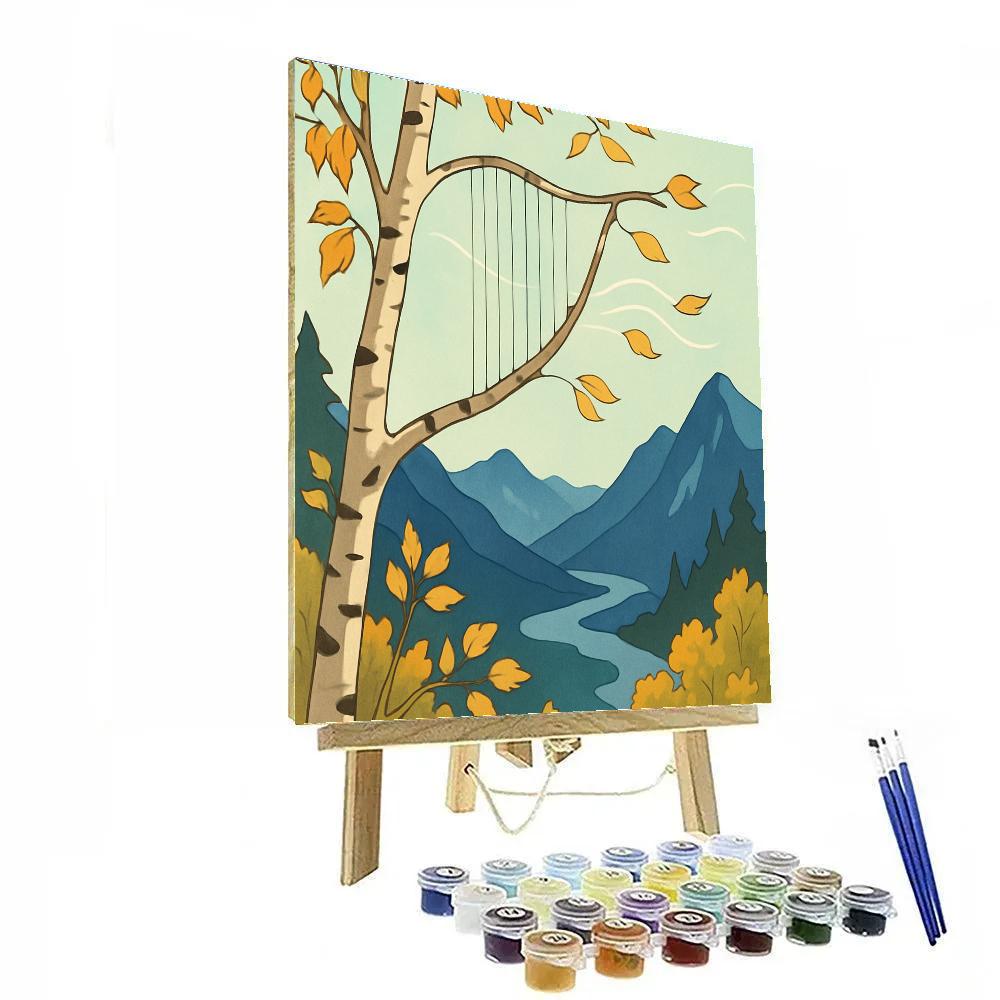 Wind Harp In The Canopy With Tree Paint by numbers art