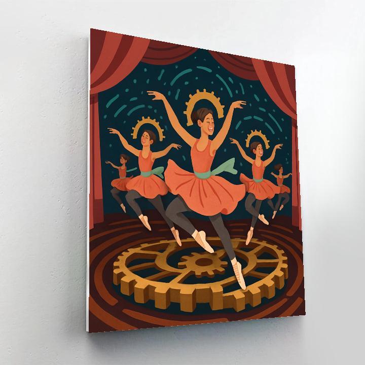 Clockwork Carousel With Ballet Ensemble Number painting