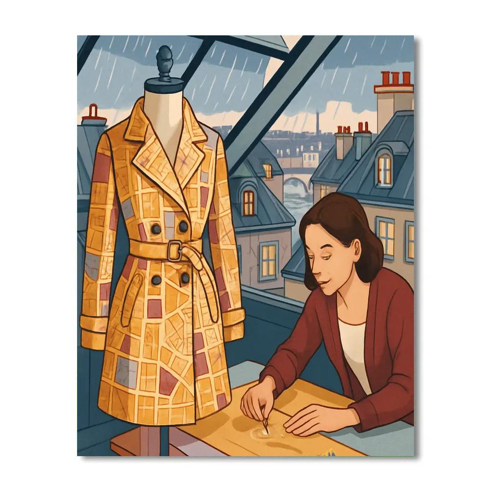 Rainy Rooftops In Paris Painting by numbers kit