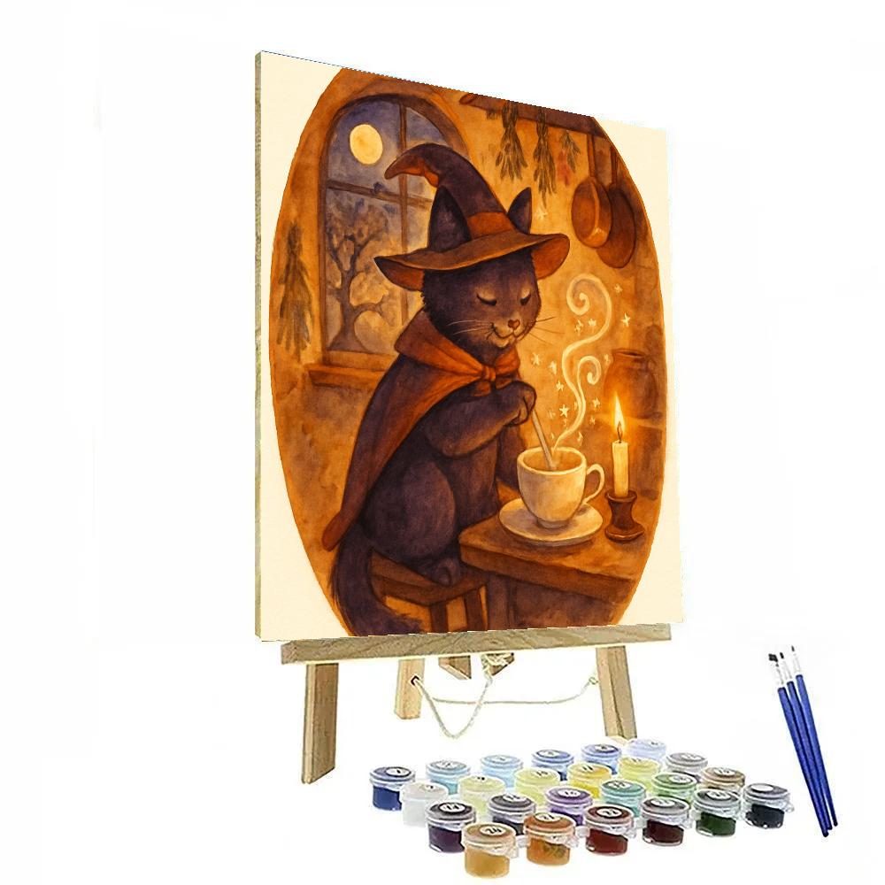 The Teacup Seance In The Witch Kitchen paint by number