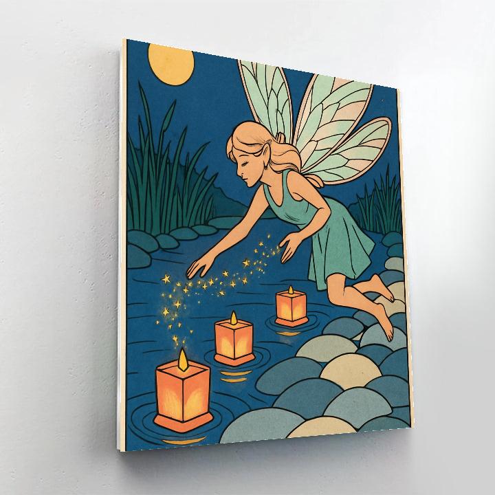 Riverstone Lanterns With Fairy Guide DIY paint by numbers