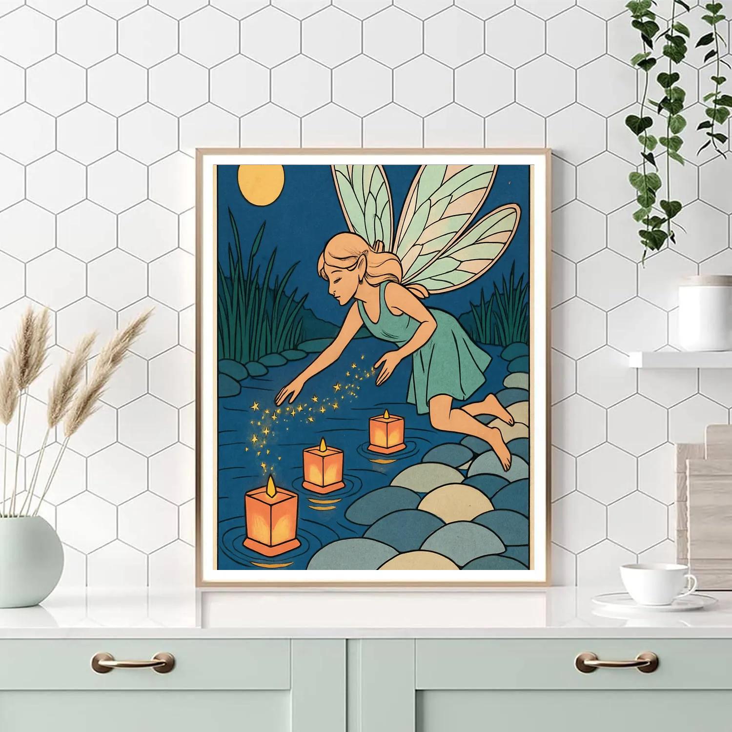 Riverstone Lanterns With Fairy Guide DIY paint by numbers