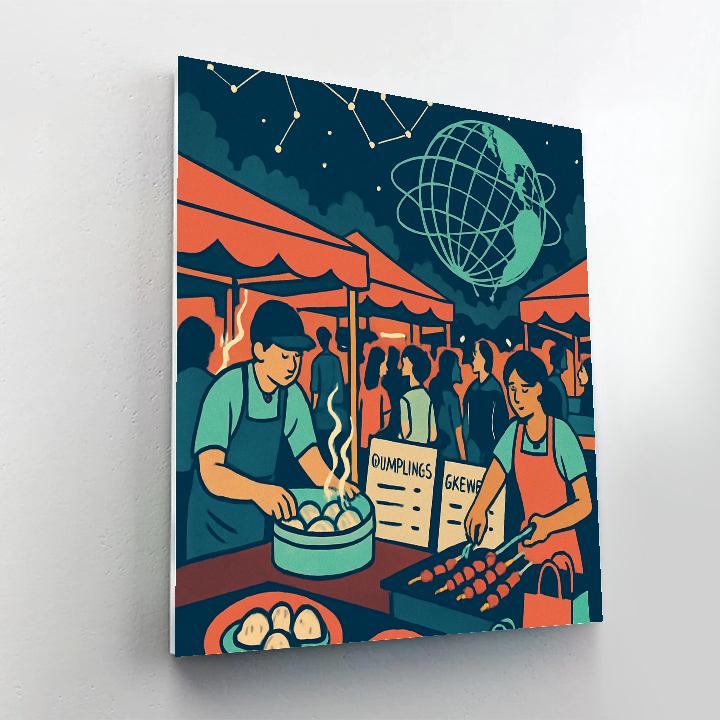 Night Market Constellations In New York DIY paint by numbers