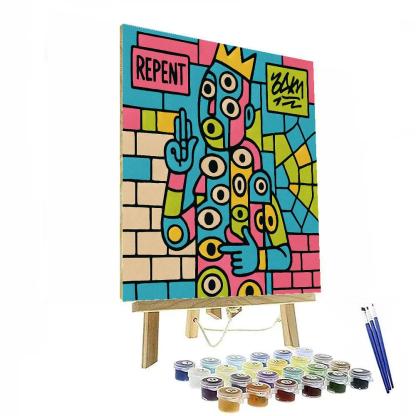 Subway Oracle In Basquiat Pulse Numbered painting kits
