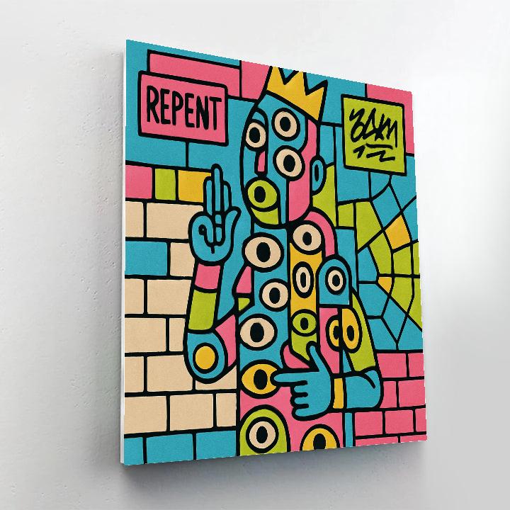 Subway Oracle In Basquiat Pulse Numbered painting kits