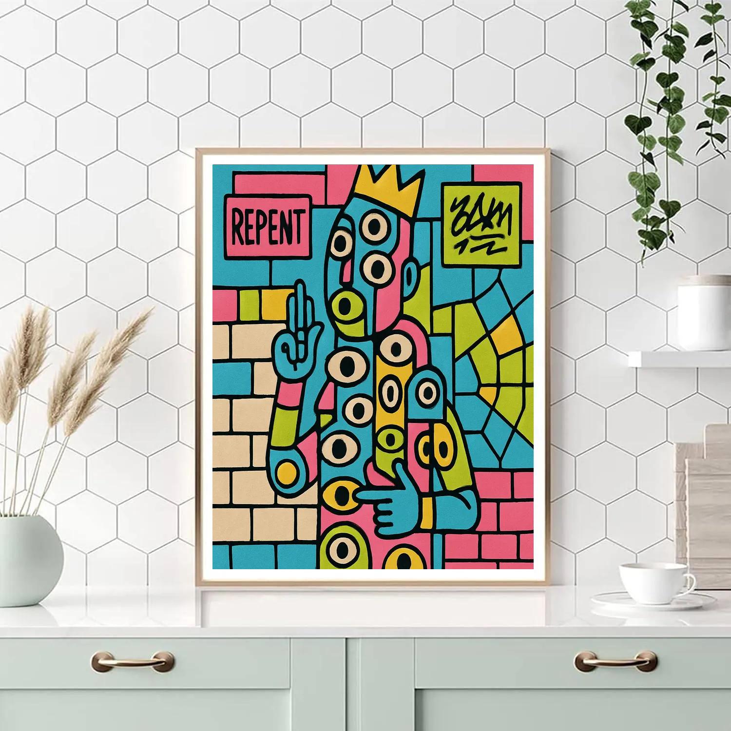 Subway Oracle In Basquiat Pulse Numbered painting kits