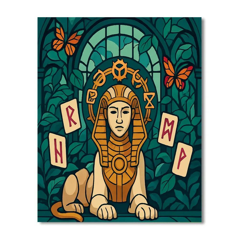 Clockwork Oracle In Fantasy Glasshouse paint by number