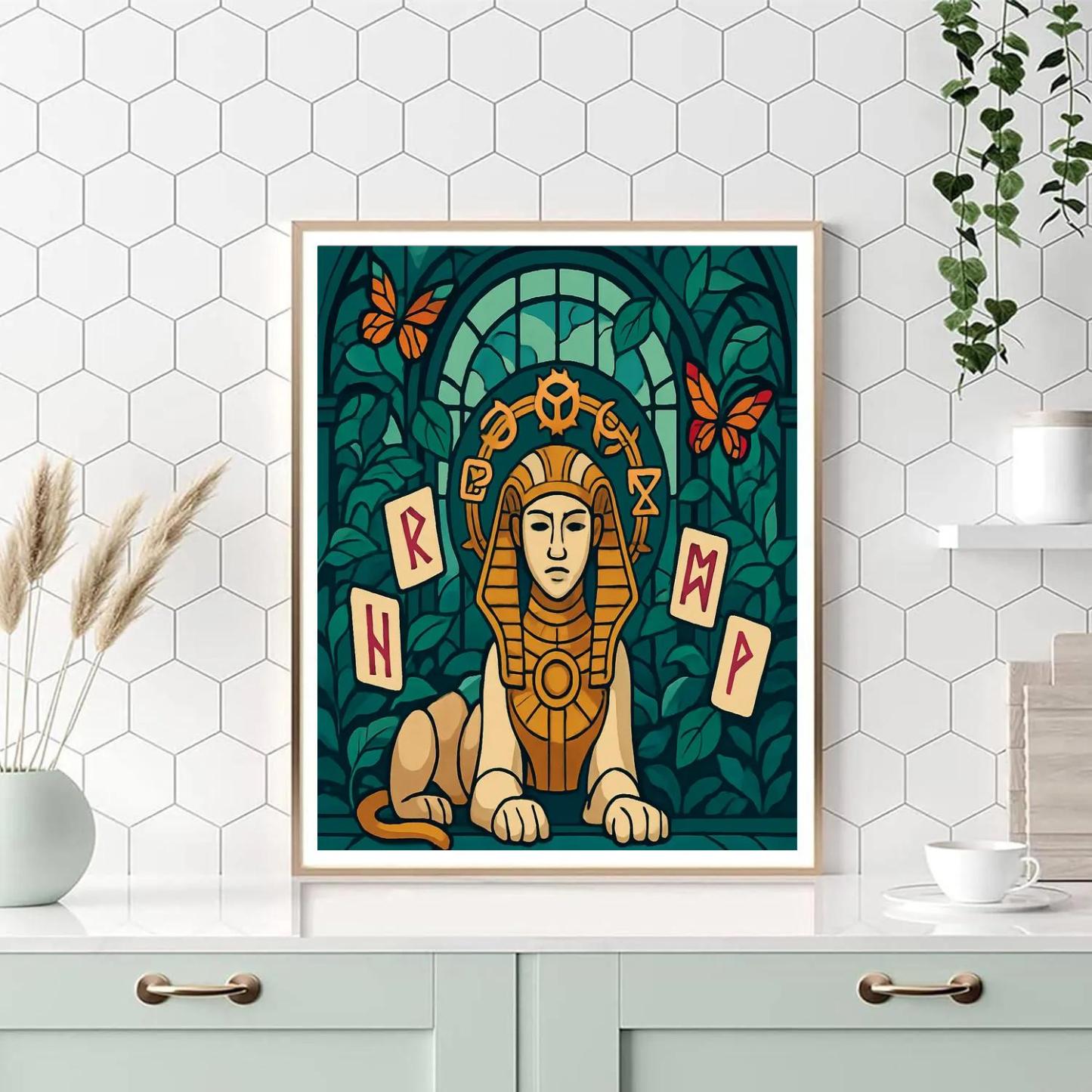 Clockwork Oracle In Fantasy Glasshouse paint by number