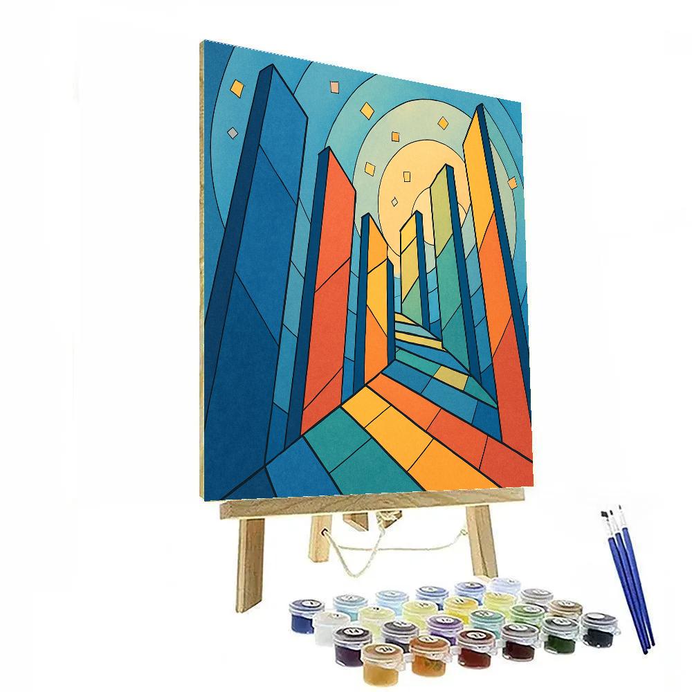 Cathedral Of Abstract Prism Panels paint by numbers
