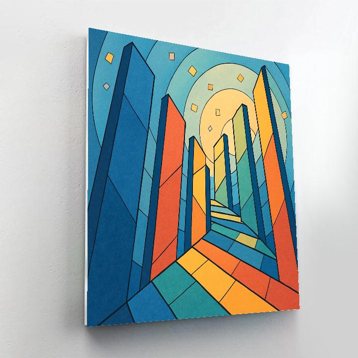 Cathedral Of Abstract Prism Panels paint by numbers