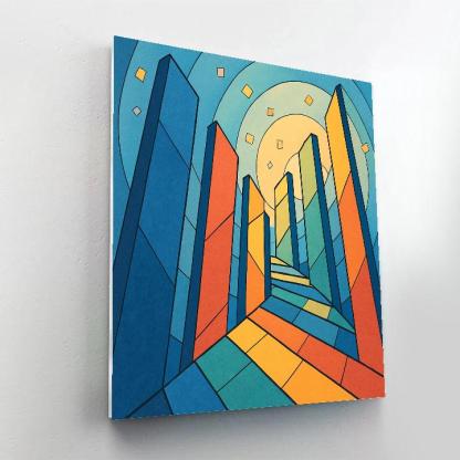 Cathedral Of Abstract Prism Panels paint by numbers