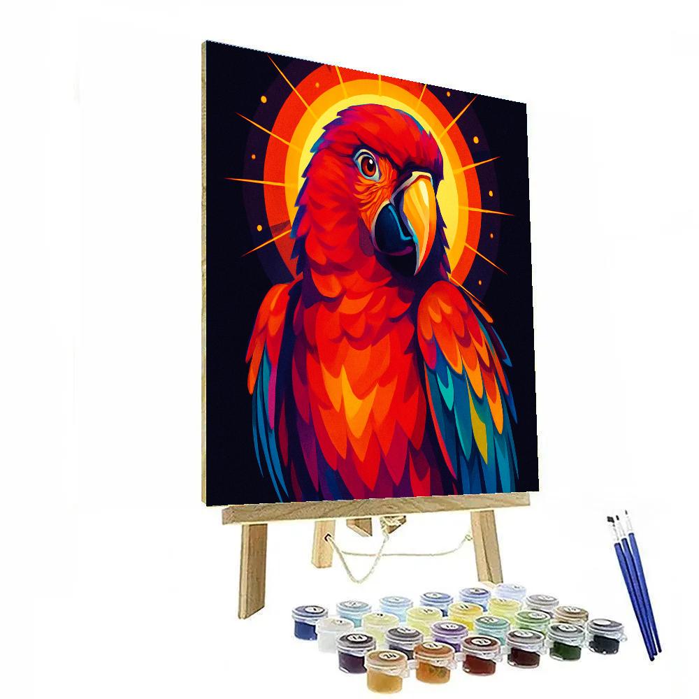 Solar Flare Macaw Monarch Paint by numbers art