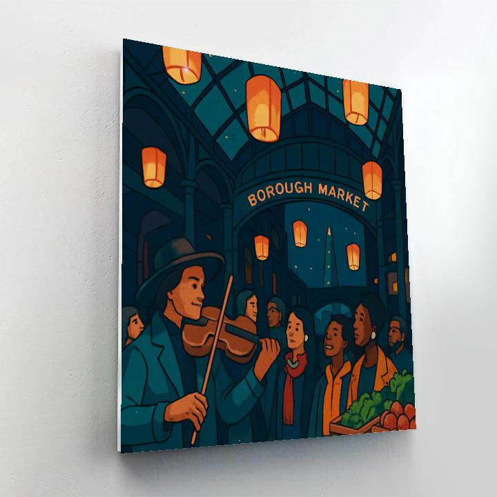 Midnight Market London Lantern Parade painting number kit