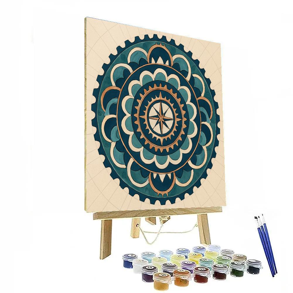 Tidal Clockwork Mandala Numbered painting kits