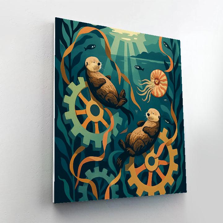 Clockwork Kelp Forest Ocean Drift painting number kit