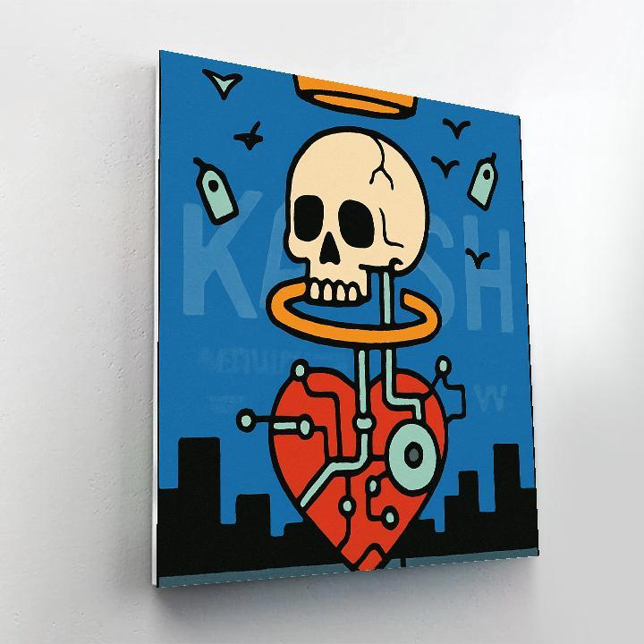 Basquiat Crowned Circuit Totem paint by numbers