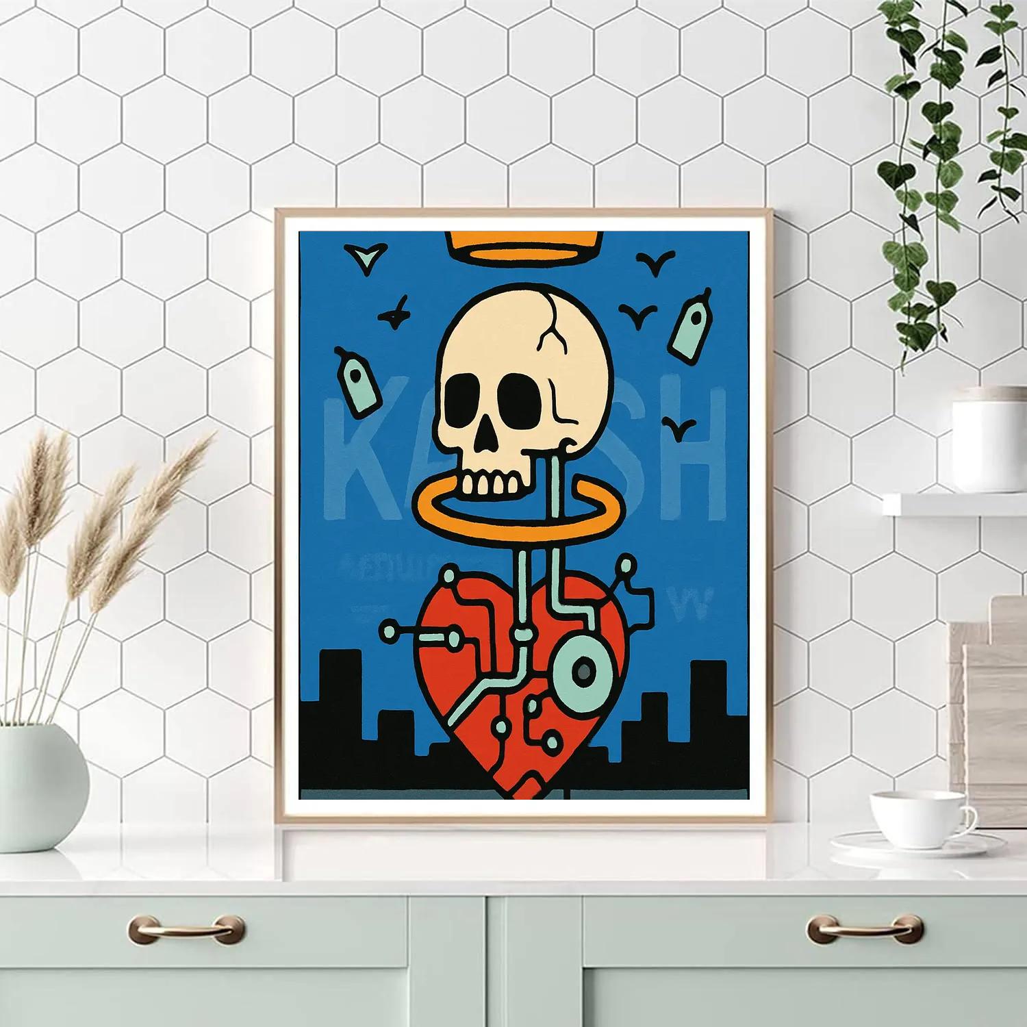 Basquiat Crowned Circuit Totem paint by numbers