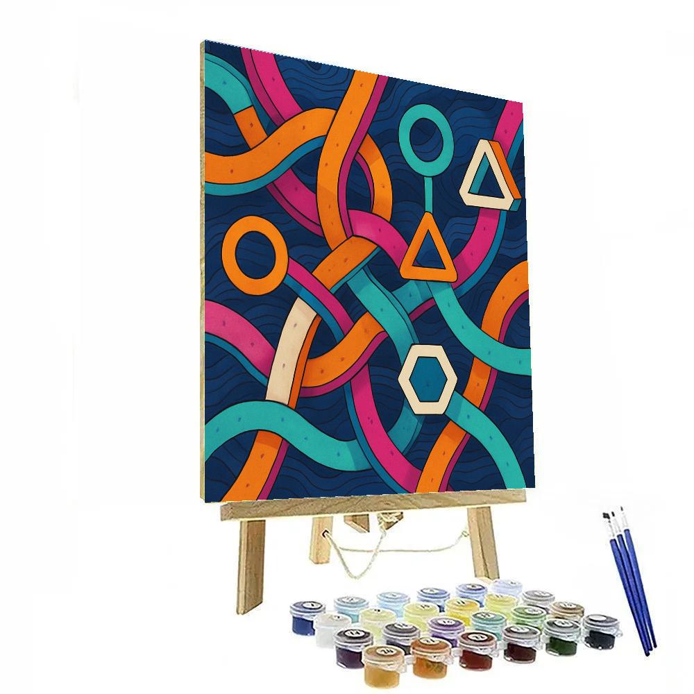 Pulse Weave In Abstract paint by numbers