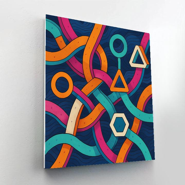 Pulse Weave In Abstract paint by numbers