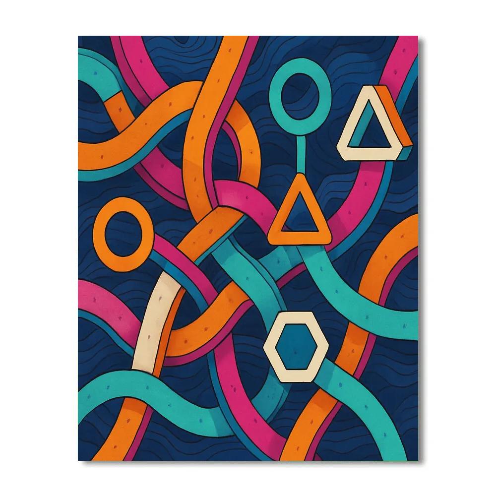 Pulse Weave In Abstract paint by numbers