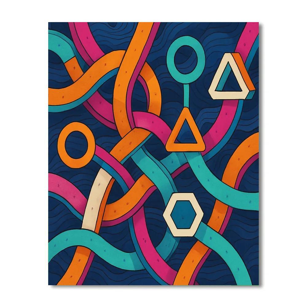 Pulse Weave In Abstract paint by numbers