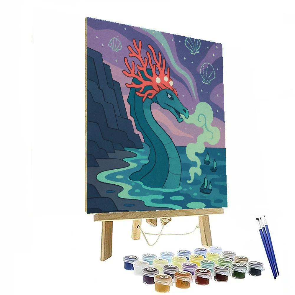 Fantasy-Crowned Tide Dragon paint by color