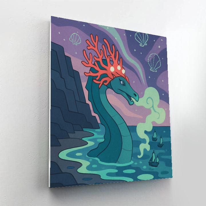 Fantasy-Crowned Tide Dragon paint by color