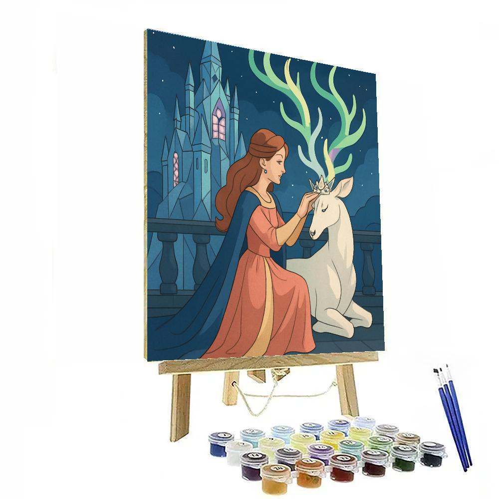 Princess-Crowned Aurora Citadel Numbered painting kits