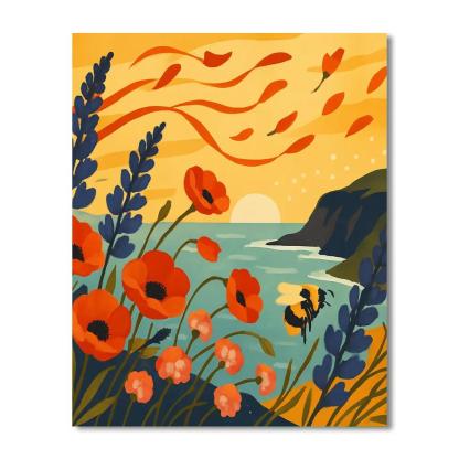 Windborne Petals Floral Grade Panorama painting number kit