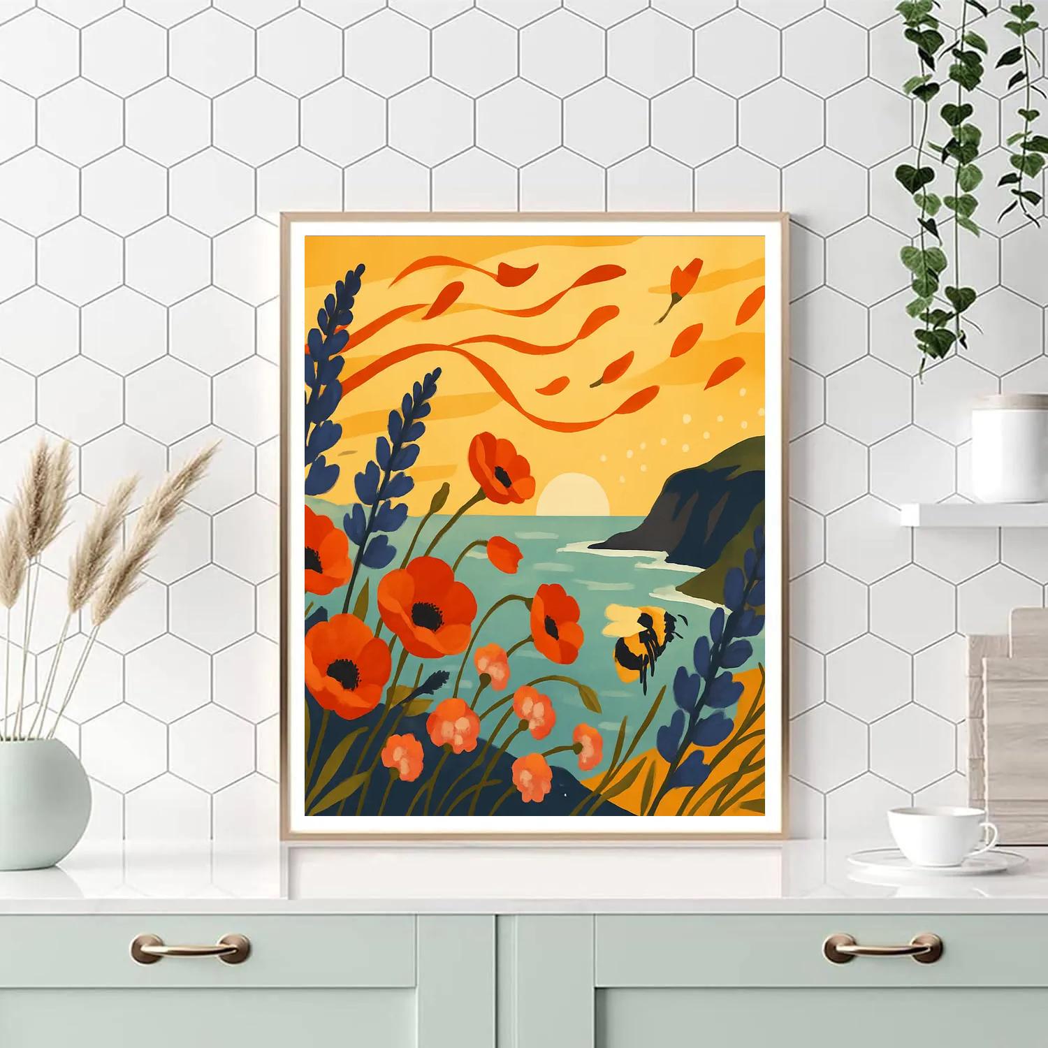 Windborne Petals Floral Grade Panorama painting number kit