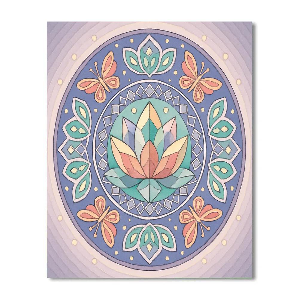 Prism Garden With Mandala Core DIY paint by numbers