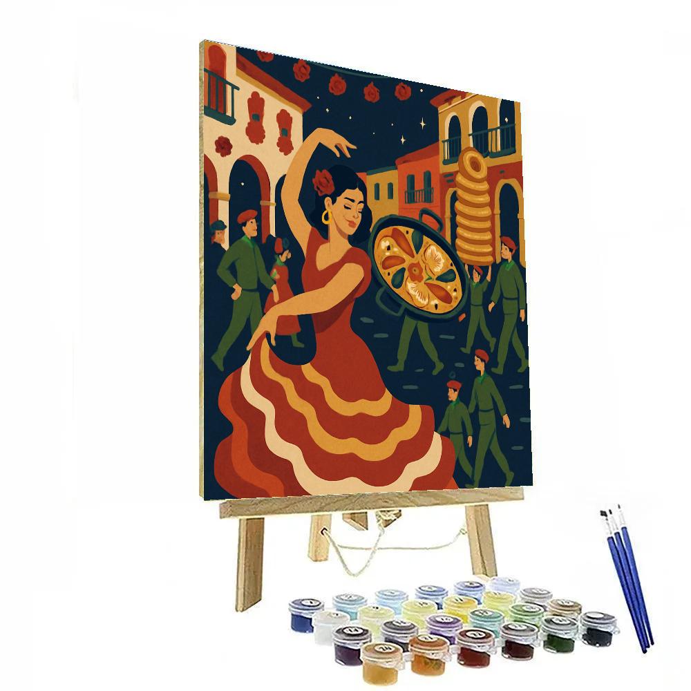 Midnight Tapas Festival Spain Parade Numbered painting kits