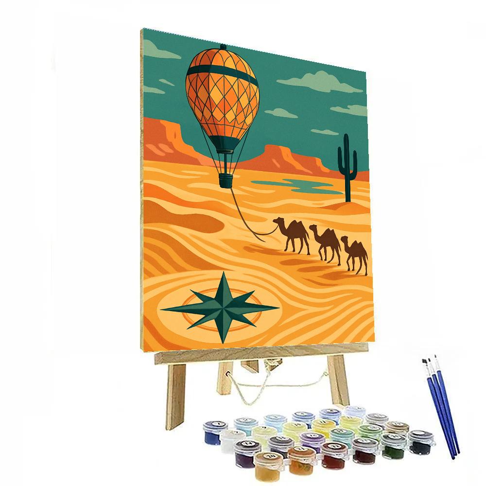 Skyloom Caravan In Desert Light Number painting