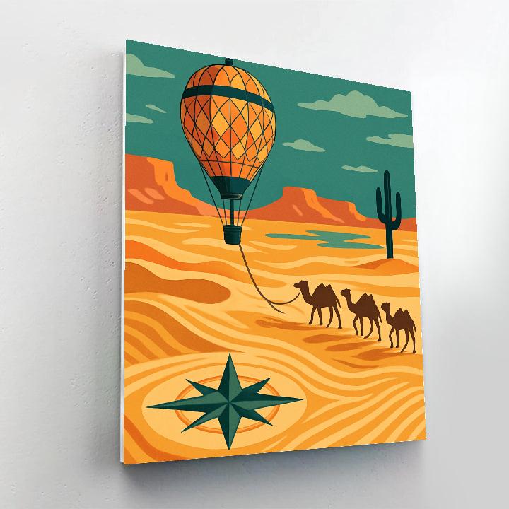 Skyloom Caravan In Desert Light Number painting