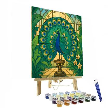 Peacock In Clockwork Conservatory paint by number