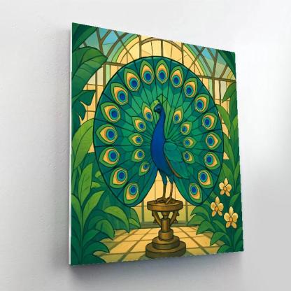 Peacock In Clockwork Conservatory paint by number